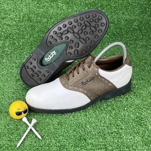 FootJoy Greenjoys Men's 7M Golf Oxford Shoes Brown Saddle 45581 Soft Spikes Fall